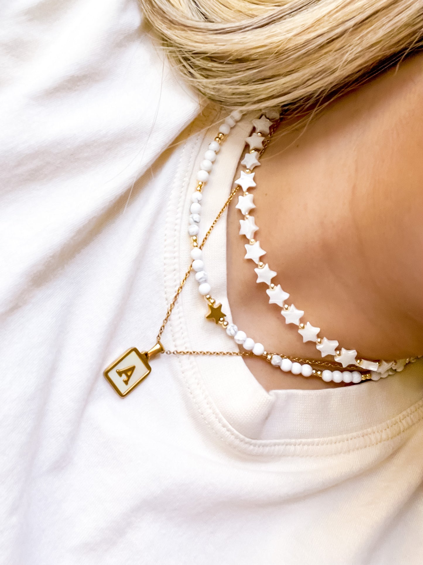 Pearl Initial Necklace