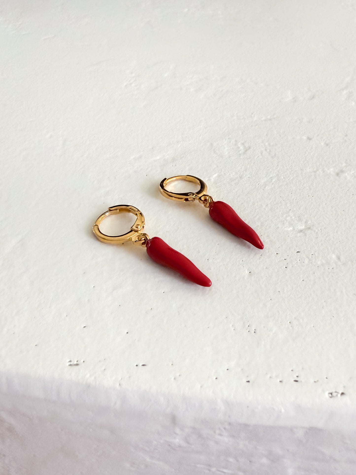 Red chili pepper earrings