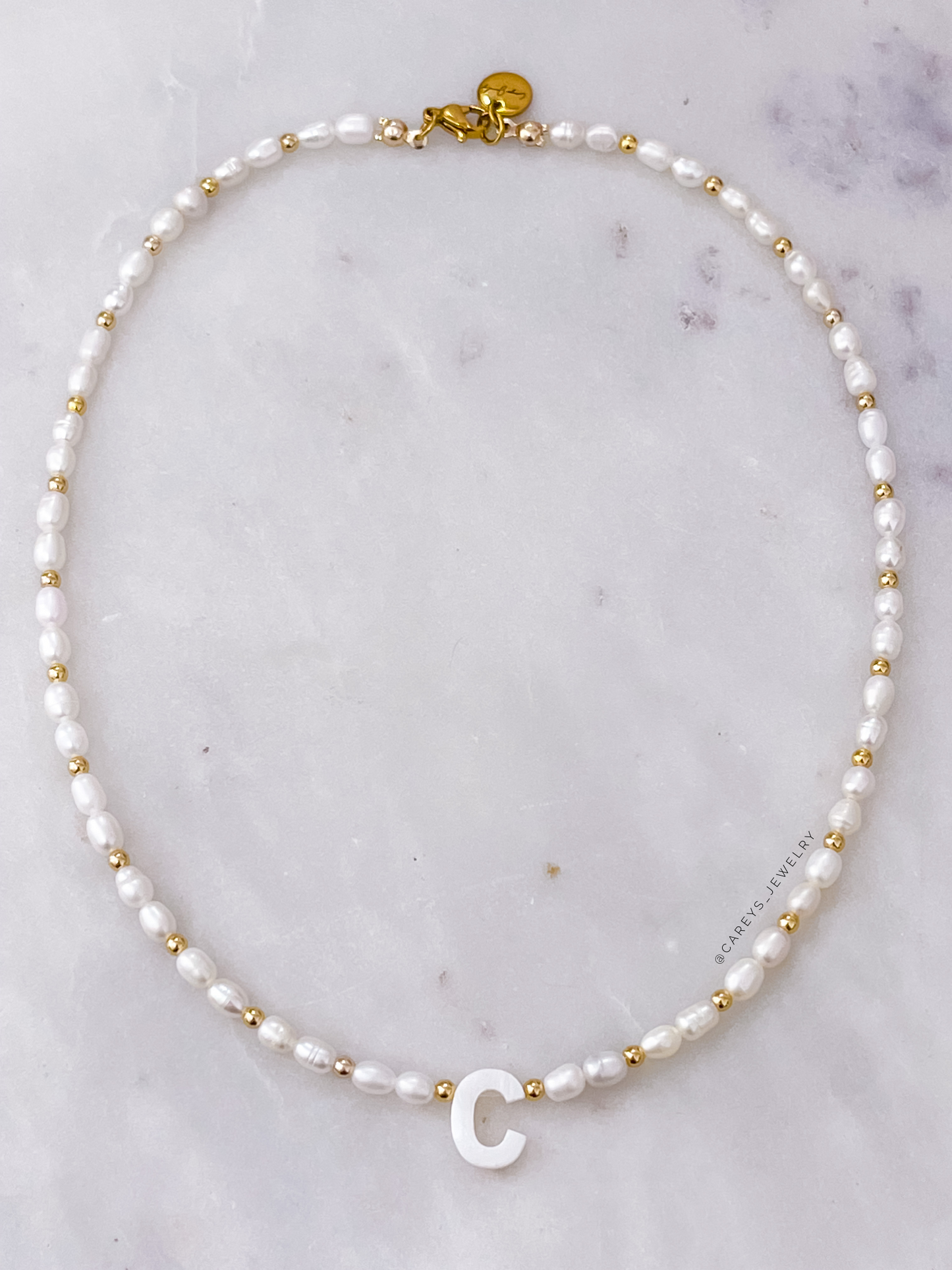 Initial Pearl Necklace